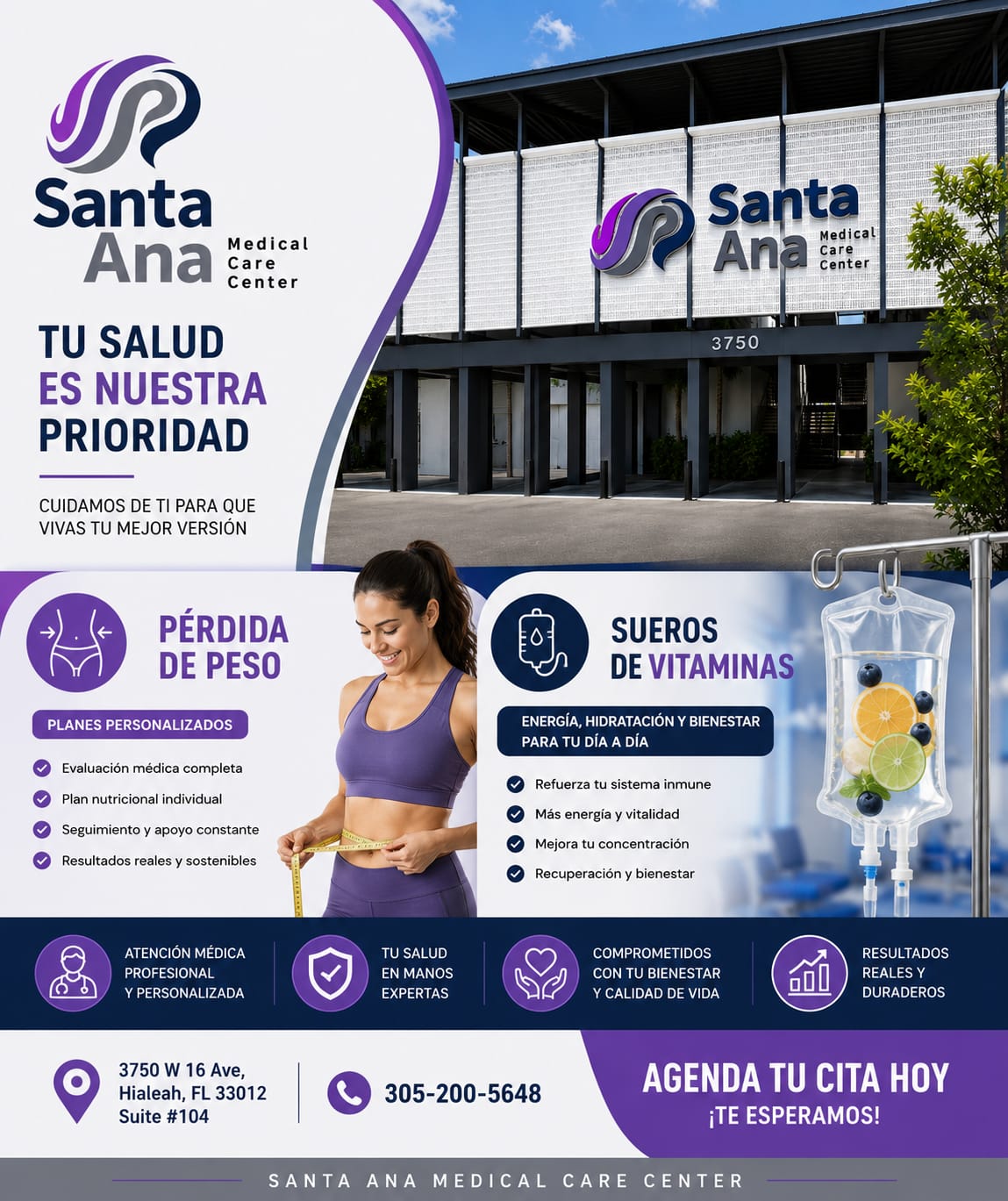 Pérdida de Peso y Sueros de Vitaminas - Santa Ana Medical Care Center